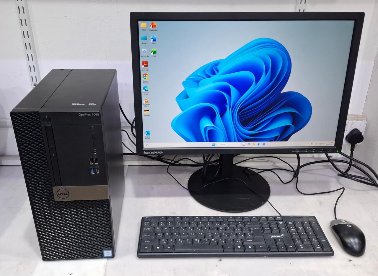Manama, Electronics, BHD 109,  DELL Core I7 7th Gen Computer Set 23" Full HD LED Monitor 8GB DDR4 RAM + 256GB SSD Ready