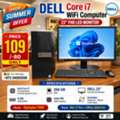 BHD 109,  DELL Core I7 7th Gen Computer Set 23" Full HD LED Monitor 8GB DDR4 RAM + 256GB SSD Ready