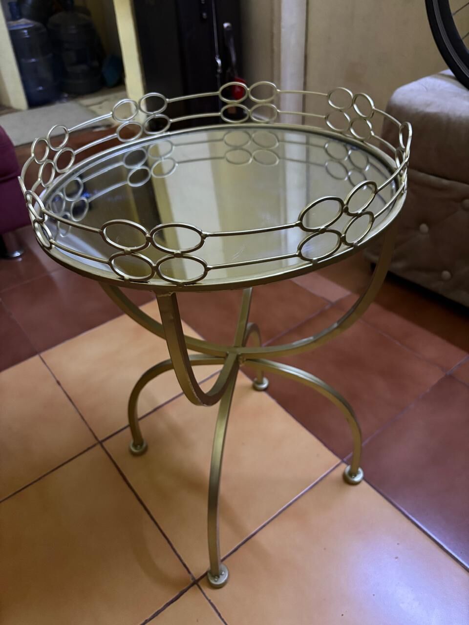 Riyadh, Furniture, SAR 200,  Gold-finished Metal Table (2 Sets)