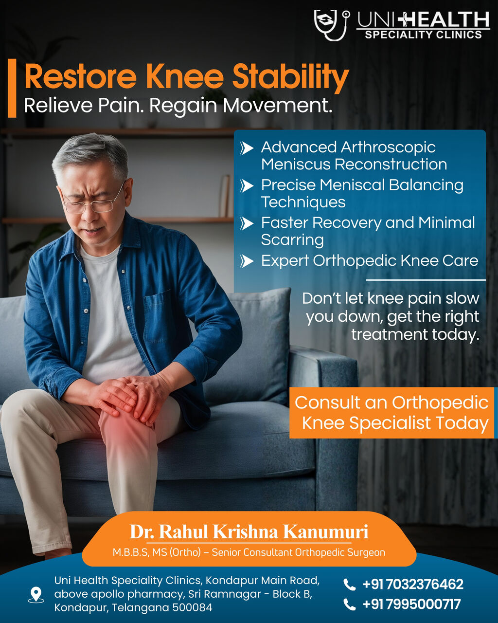 Hyderabad, Health, Best Orthopedic Surgeon In Kondapur