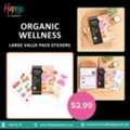 USD 2,  Organic Wellness Large Value Pack Stickers