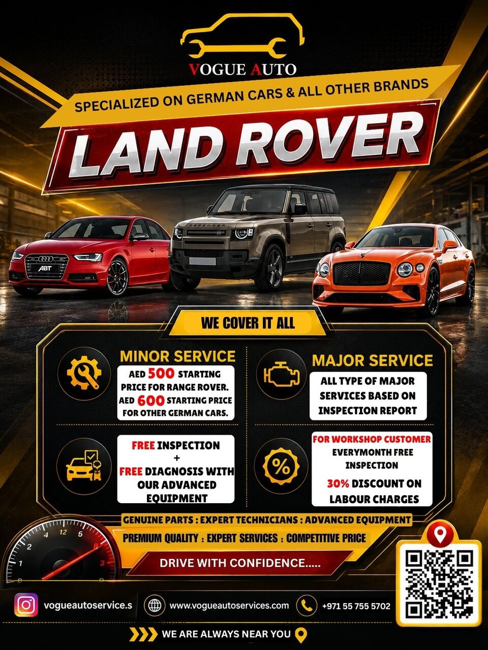 Dubai, Automotive, German Car & Range Rover Minor Services In Dubai