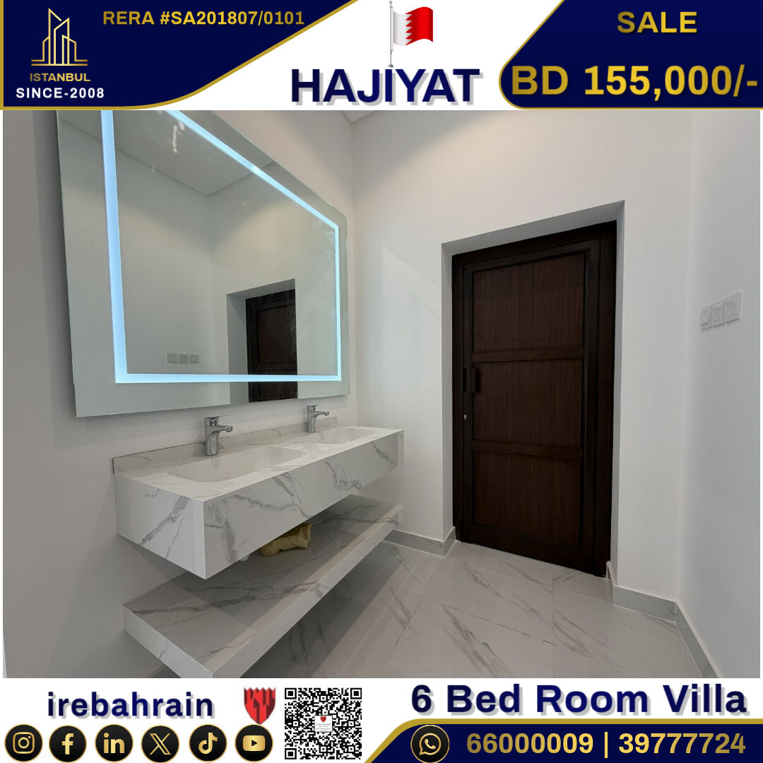East Riffa, Real Estate For Sale, BHD 155000,  6 BR,  Spacious House For Sale In Al Hajiyat