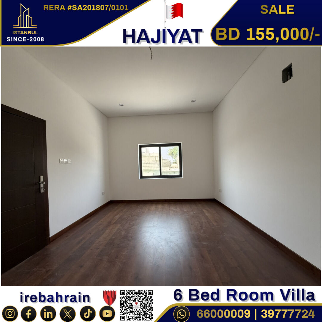 East Riffa, Real Estate For Sale, BHD 155000,  6 BR,  Spacious House For Sale In Al Hajiyat