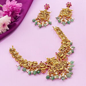 Bangalore, Jewelry, INR 58,  HS925 Timeless Lakshmi Temple Jewellery Necklace Set | Gold Plated 925 Silver
