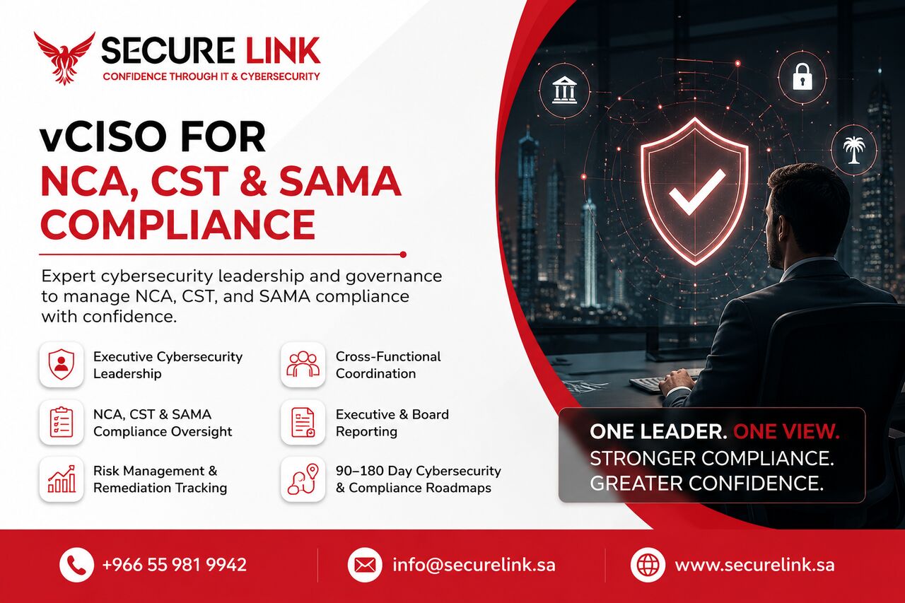 Riyadh, Business, VCISO Services For NCA, CST & SAMA Compliance &ndash; Saudi Arabia