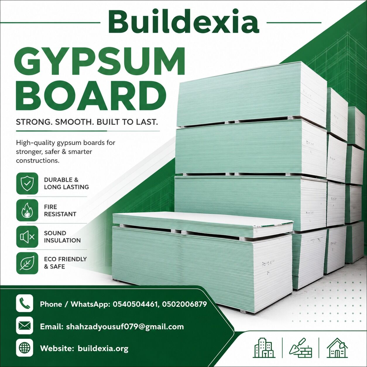 Makkah, Materials, SAR 11000,  🏗️ BUILDEXIA – Gypsum Board & Construction Materials Looking For High-quality Gypsum Boar