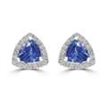 USD 523,  For Sale: 0.95ct Tanzanite Earrings With 0.22ct Diamond Sparkle