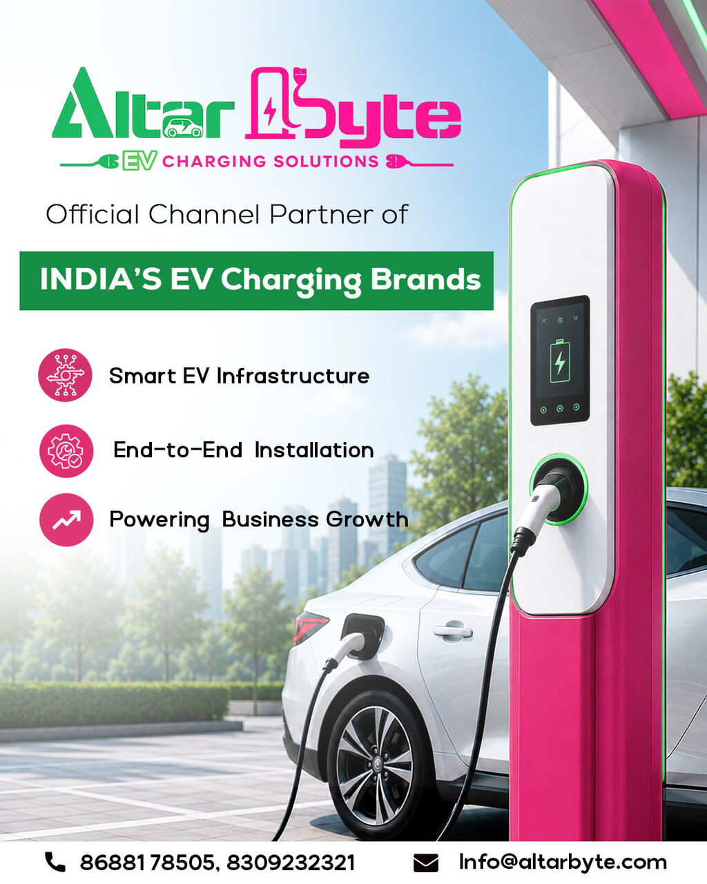 Hyderabad, Businesses For Sale, EV Charger Installation Services In Hyderabad | Altarbyte