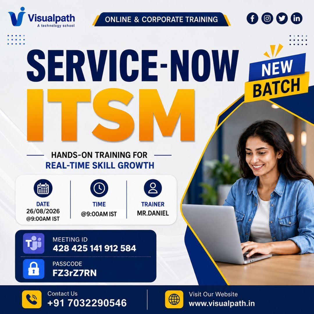 Hyderabad, Education, ServiceNow ITSM Training | Online New Batch