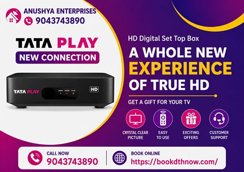 Mumbai, Electronics, INR 3600,  Tata Play New Connection In Karur | 9043743890