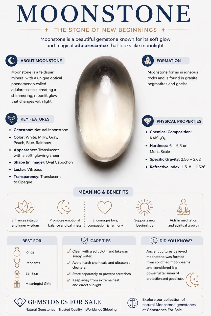 New York, Collectibles, USD 12,  Buy Moonstone Online &ndash; Natural Moonstone Gemstones | Gemstones For Sale