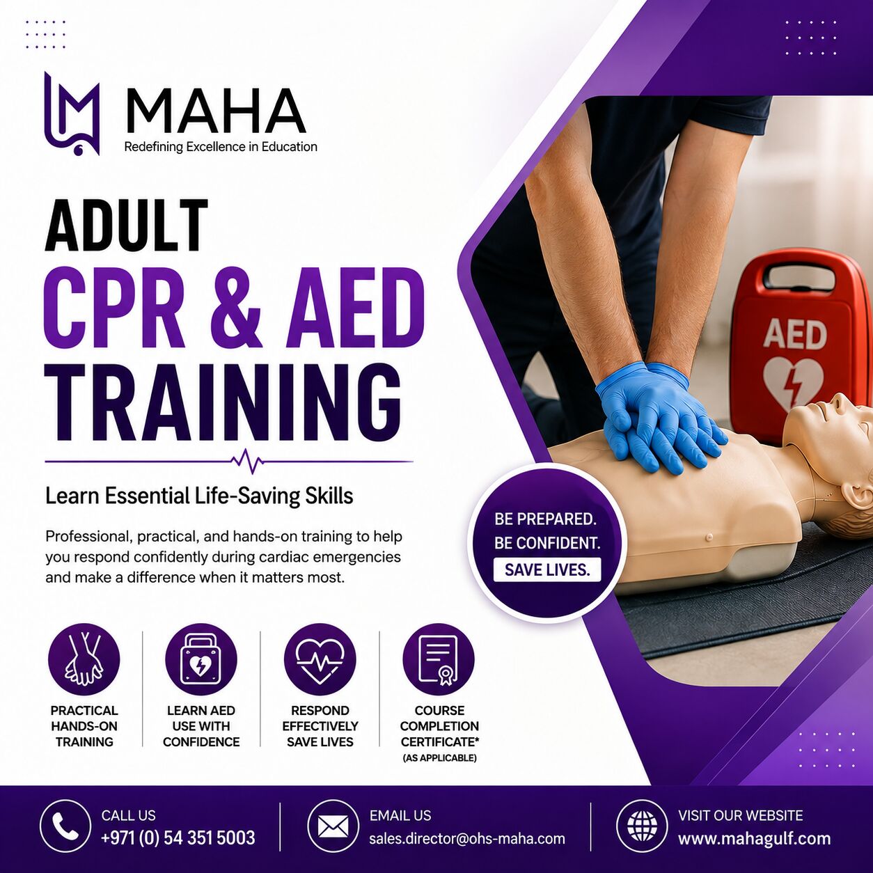Dubai, Education, ADULT FIRST AID TRAINING IN DUBAI, UAE