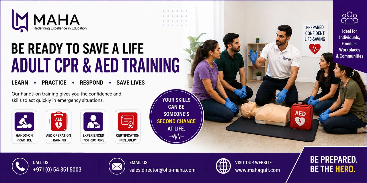 Dubai, Education, ADULT FIRST AID TRAINING IN DUBAI, UAE