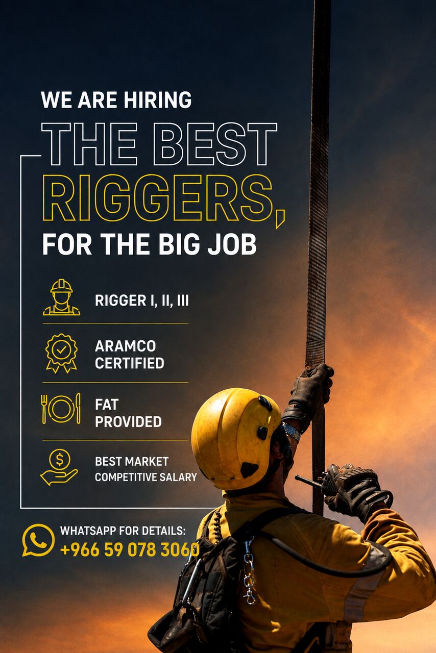 Riyadh, Jobs, 🚨 WE ARE HIRING!  RIGGER I | RIGGER II | RIGGER III