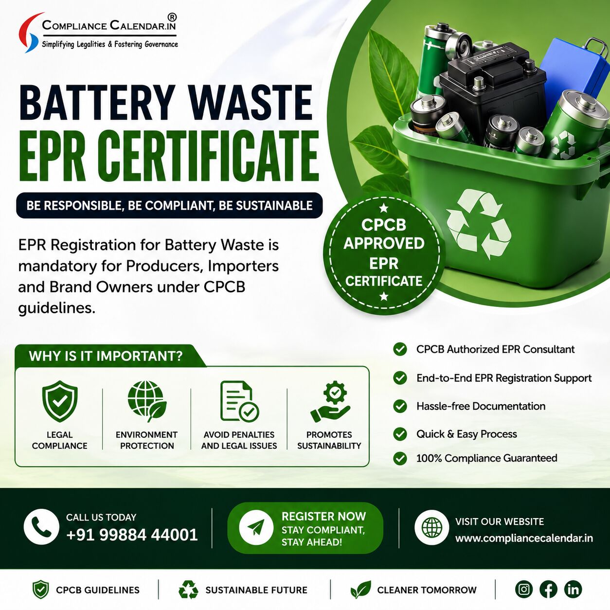 New Delhi, Legal, Battery EPR Registration Online &ndash; Expert Compliance Support