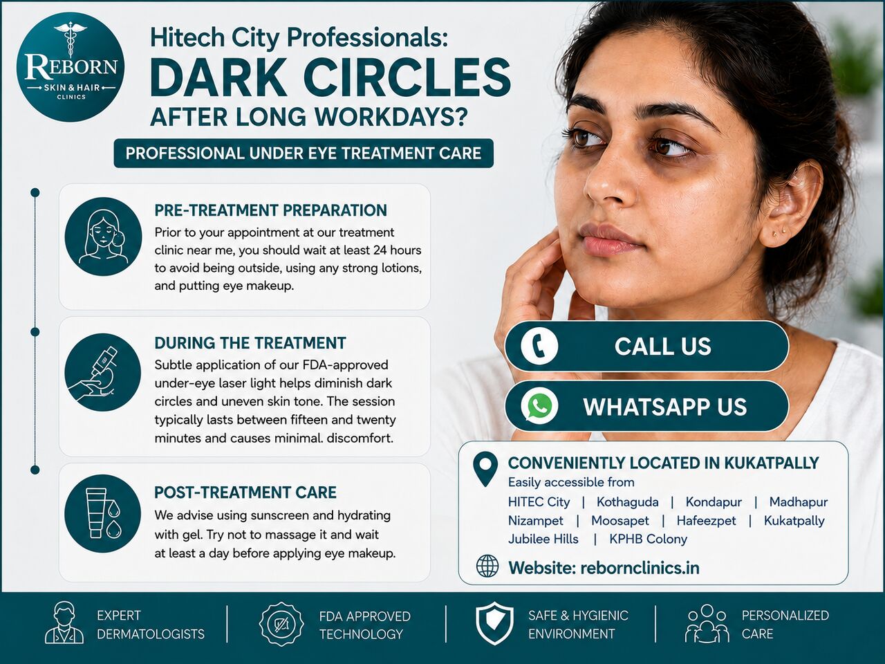 Hyderabad, Health & Beauty Items, INR 3000,  Under Eye Dark Circle Treatment In Kukatpally | Look Refreshed