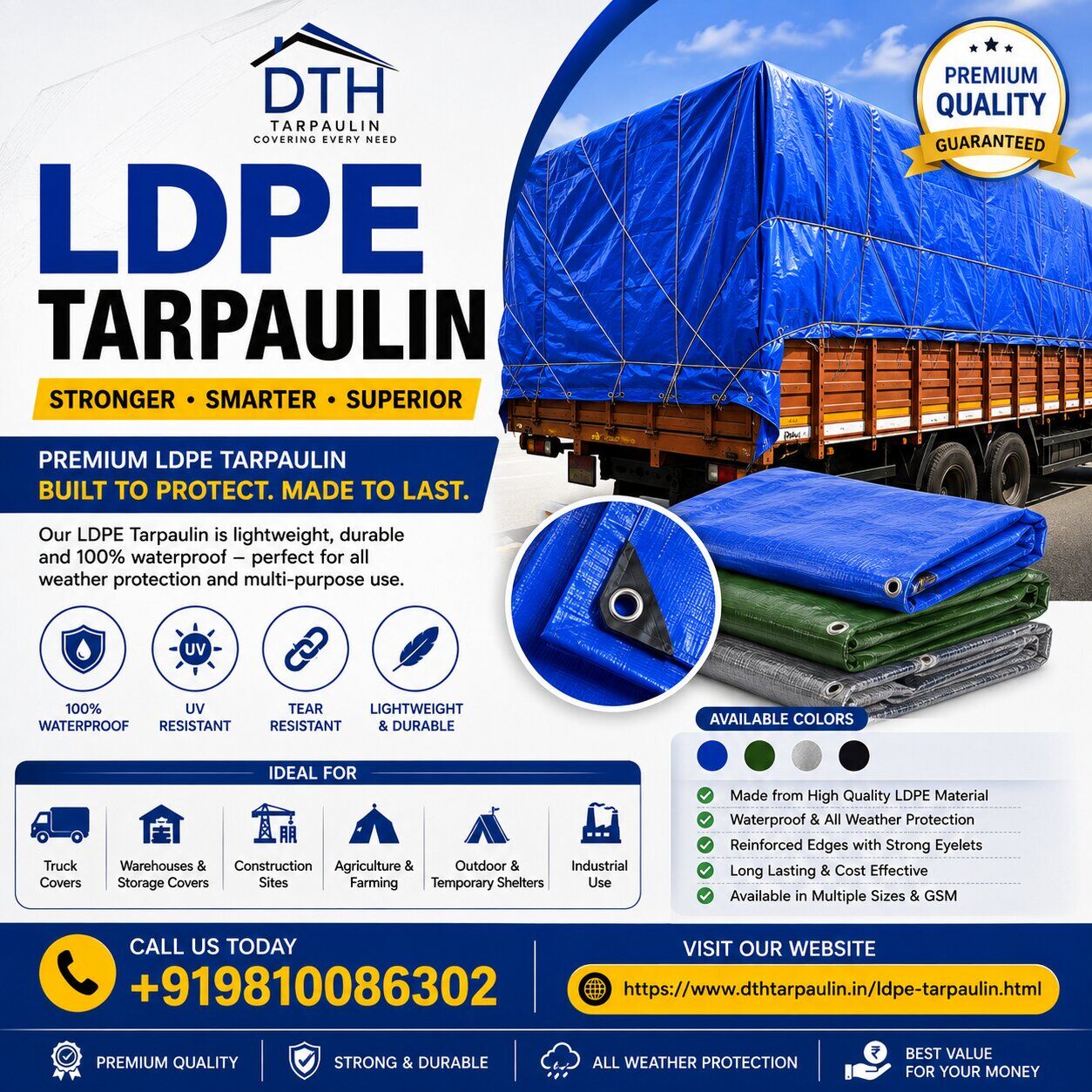 New Delhi, Materials, INR 5000,  LDPE Tarpaulin Manufacturers In Delhi