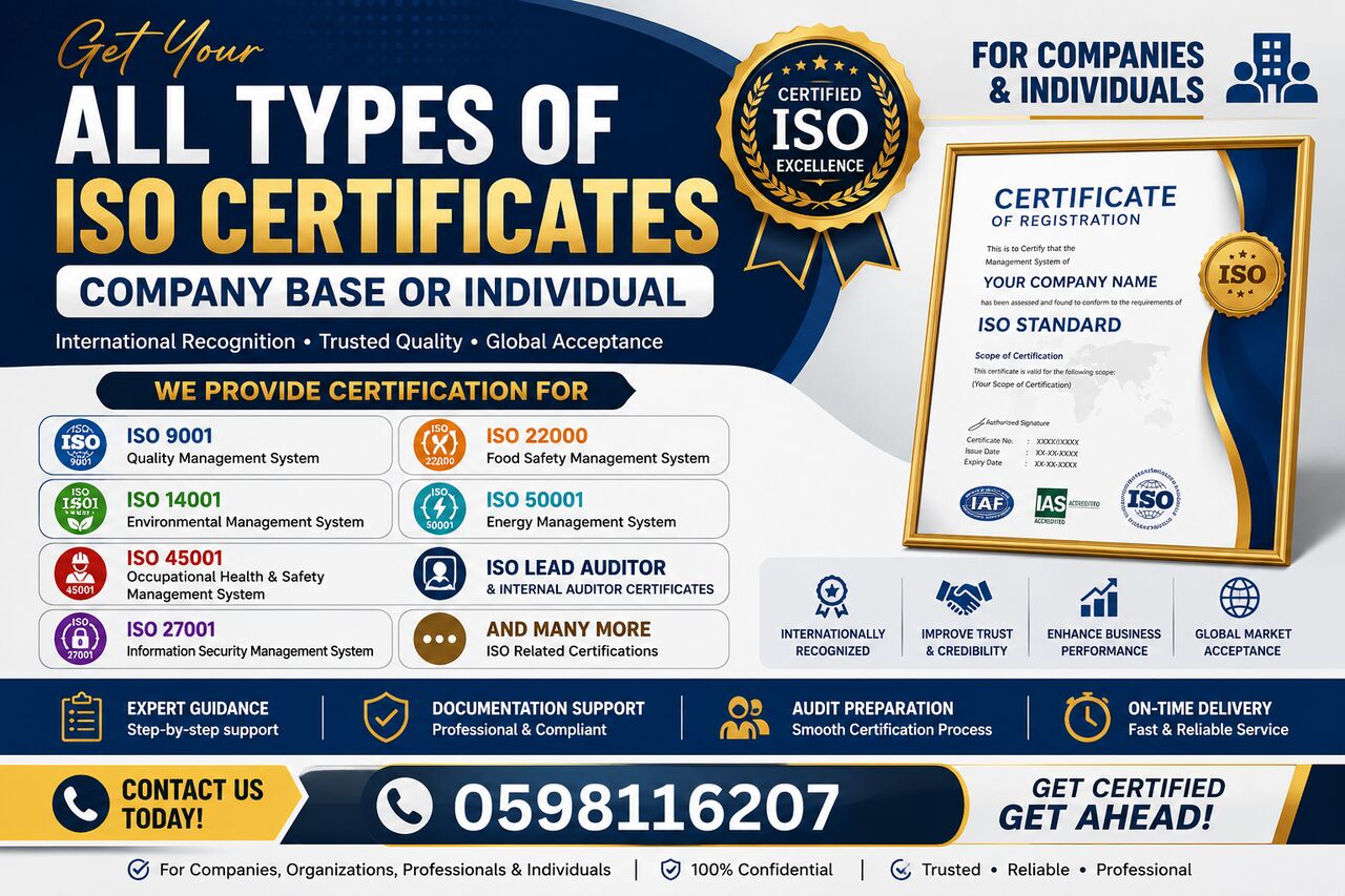 Riyadh, Jobs, Get All Types Of ISO Certificates &ndash; For Companies & Individuals! Limited Offer