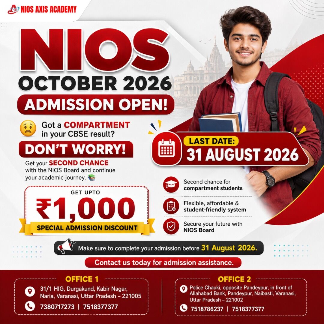 Mumbai, Lessons Offered, NIOS Admission & Coaching Center In Varanasi | NIOS Axis Academy