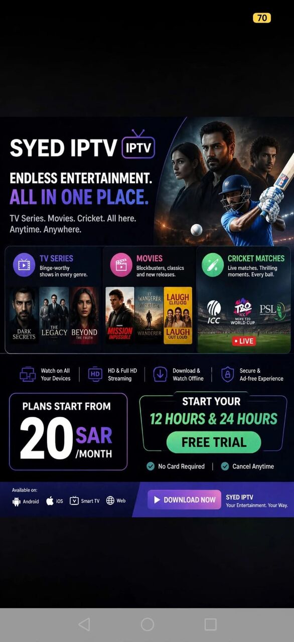 Jubail, Furniture, SAR 20,  IPTV🎬Jhakas OFFER🏏⚽Smart TV Entertainment 4 Indian📺Live🏏Cricket,Movies,News,Dramas🏏⚽