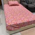 SAR 800,  Upholstered Bed With Memory Foam Mattress 120×190 &ndash; Excellent Condition &ndash; SAR 800
