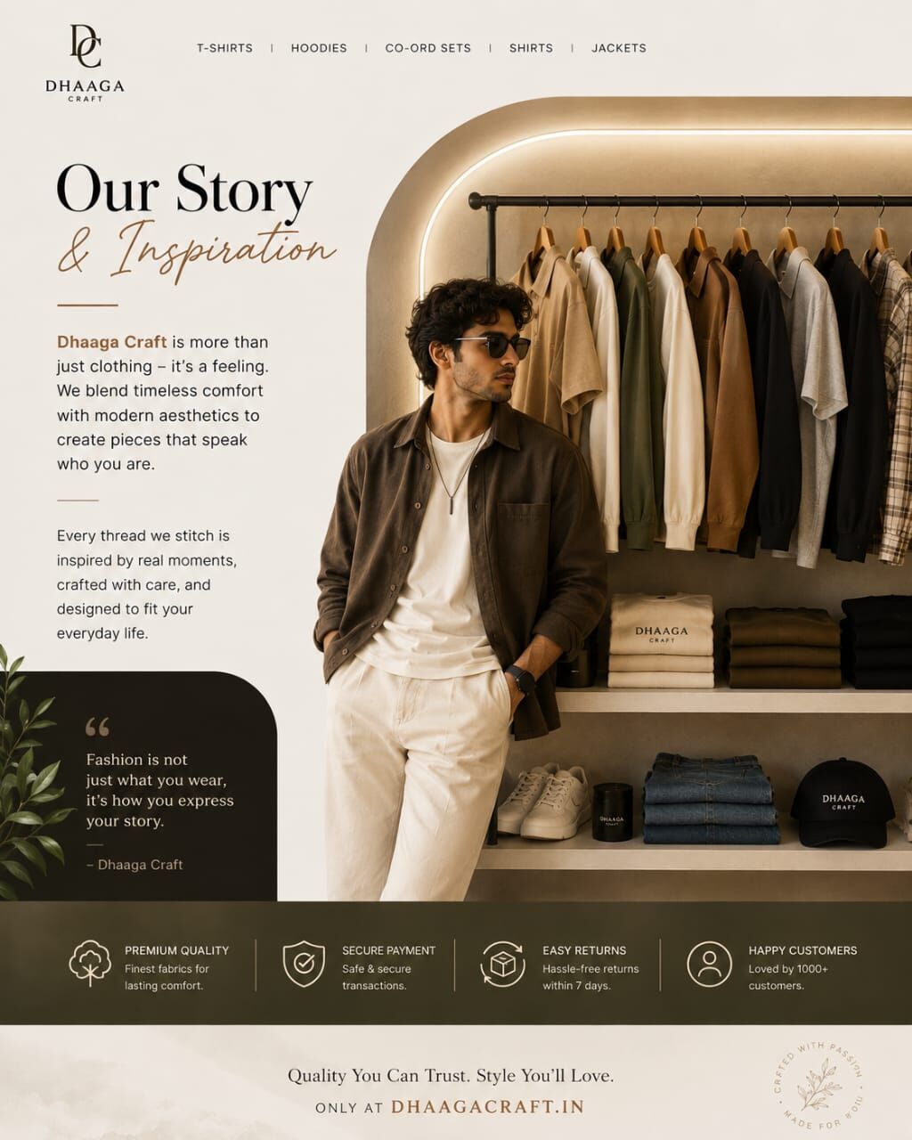 New Delhi, Clothing & Accessories, INR 499,  Dhaagacraft Premium Men