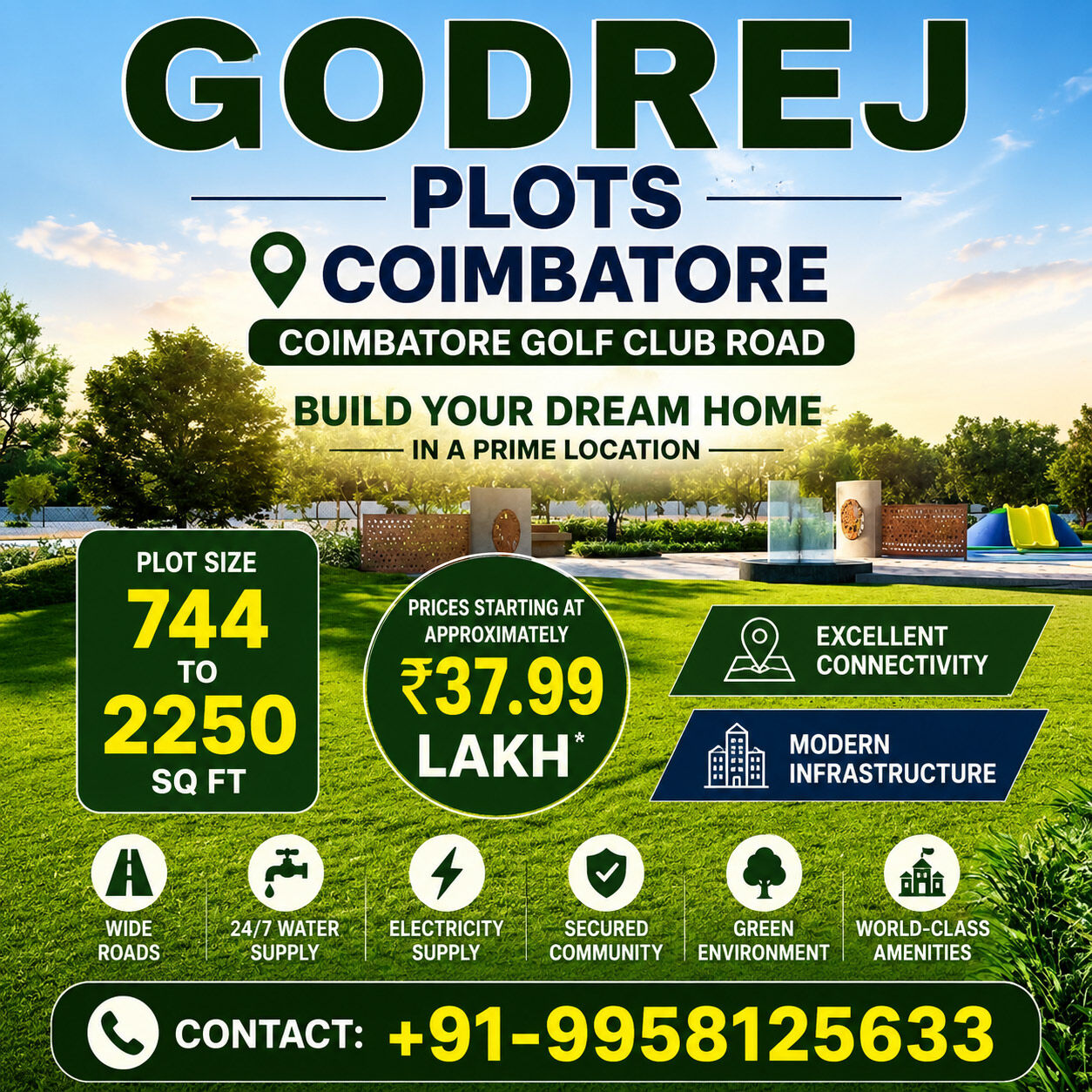 Coimbatore, Residential Plots, INR 3799000,  744 Sq. Feet,  Godrej Coimbatore News Today &ndash; Everything About The Latest Launch