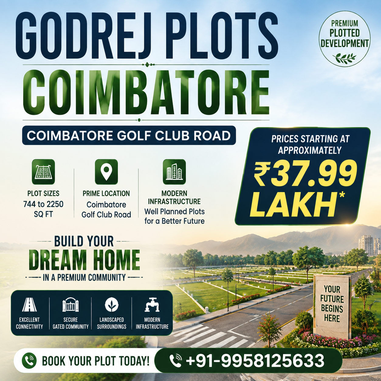 Coimbatore, Residential Plots, INR 3799000,  744 Sq. Feet,  Godrej Coimbatore News Today &ndash; Everything About The Latest Launch