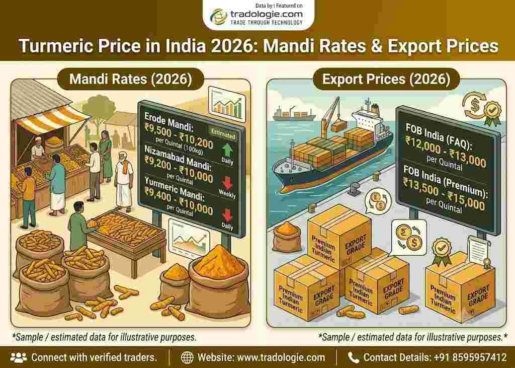Lucknow, Food, INR 25,  Turmeric Price In India 2026: Mandi Rates & Export Prices