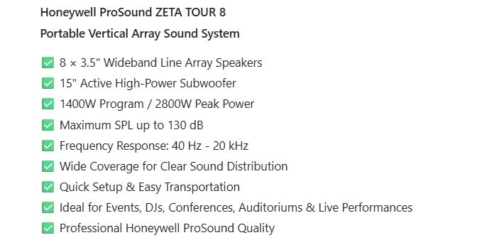Olaya, Musical Instruments, SAR 2800,  Alpha Array Tour8