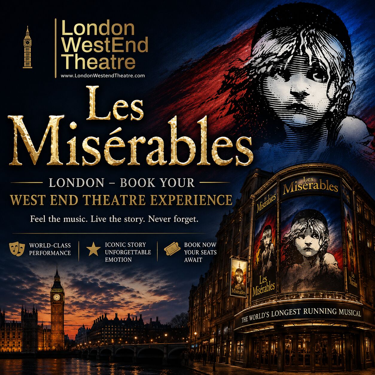 London, Tickets, GBP 43,  Les Misérables London &ndash; Book Your West End Theatre Experience
