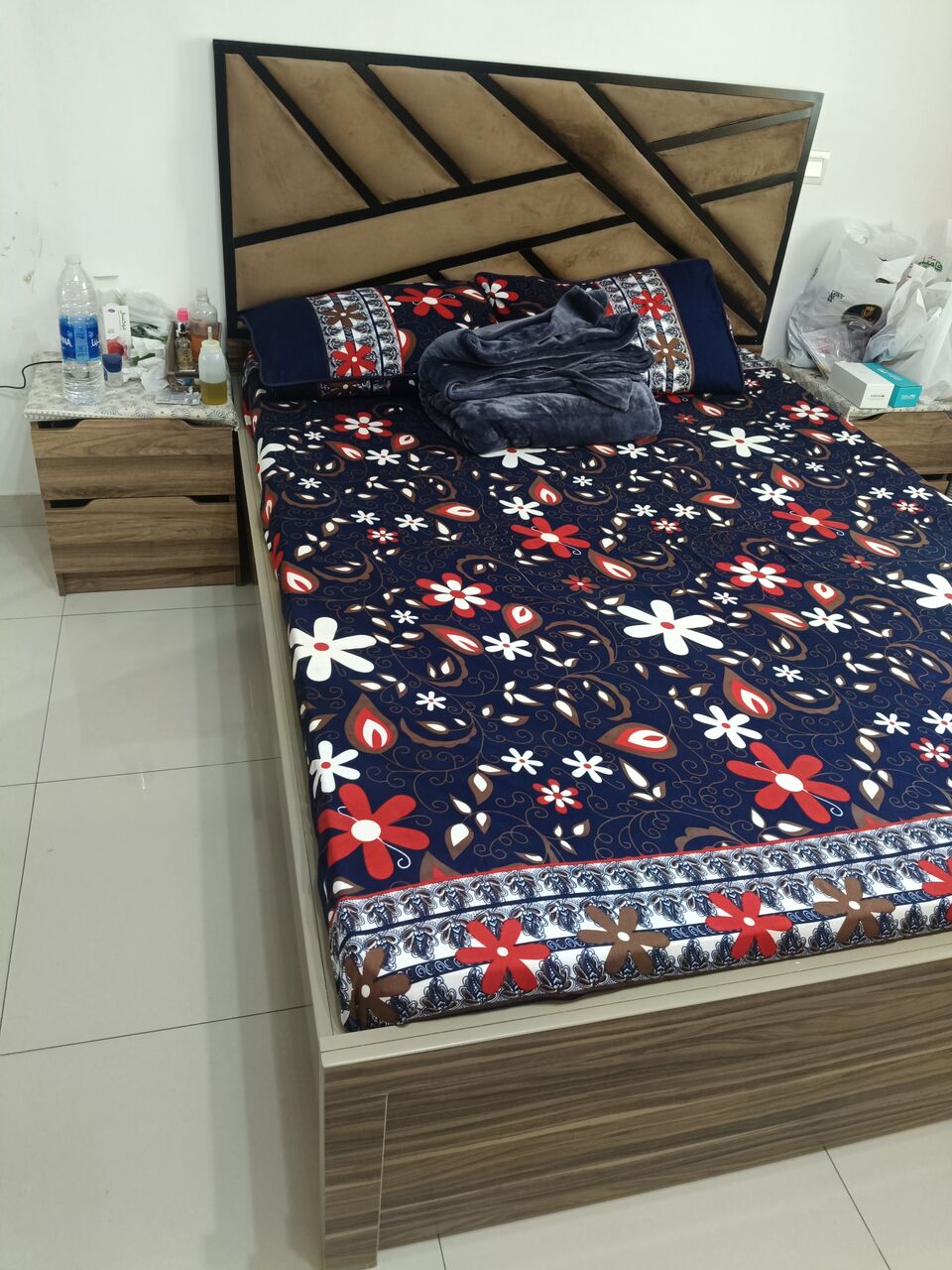 Zinj, Furniture, BHD 125,  Bed Room Set, Queen Size Bed, 2 Side Tables, 4 Door Cupboard And Dressing