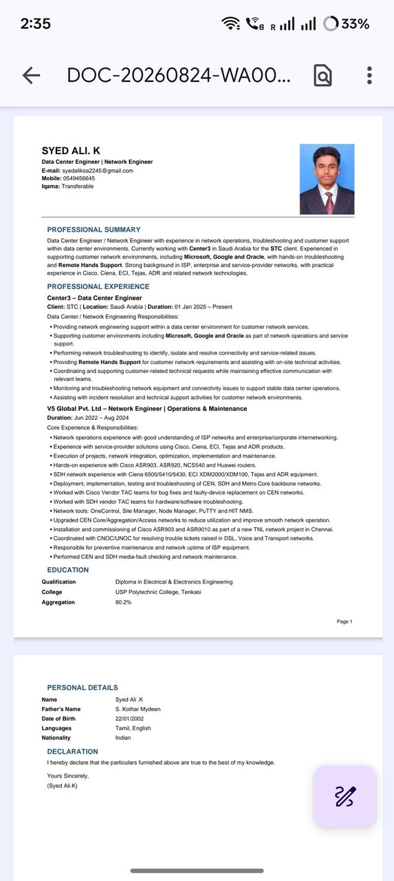 Dammam, Job Seekers, Network Engineer