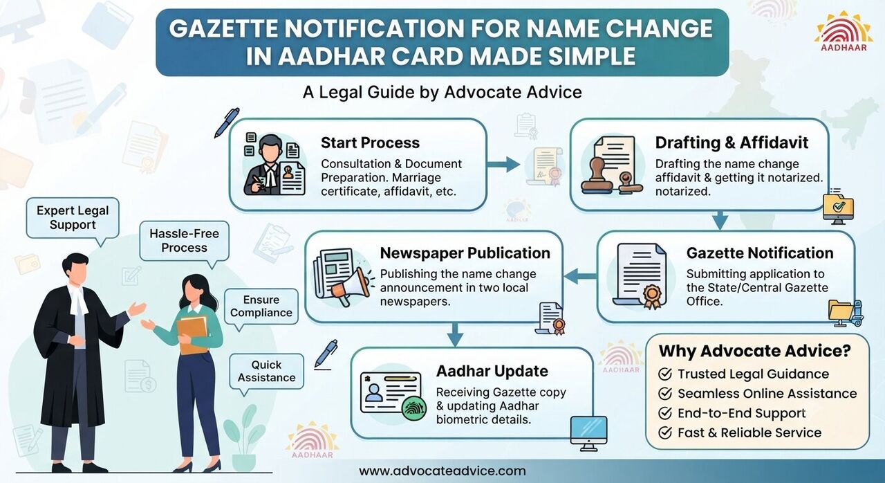New Delhi, Legal, Quick Gazette Notification For Name Change In Aadhar Card
