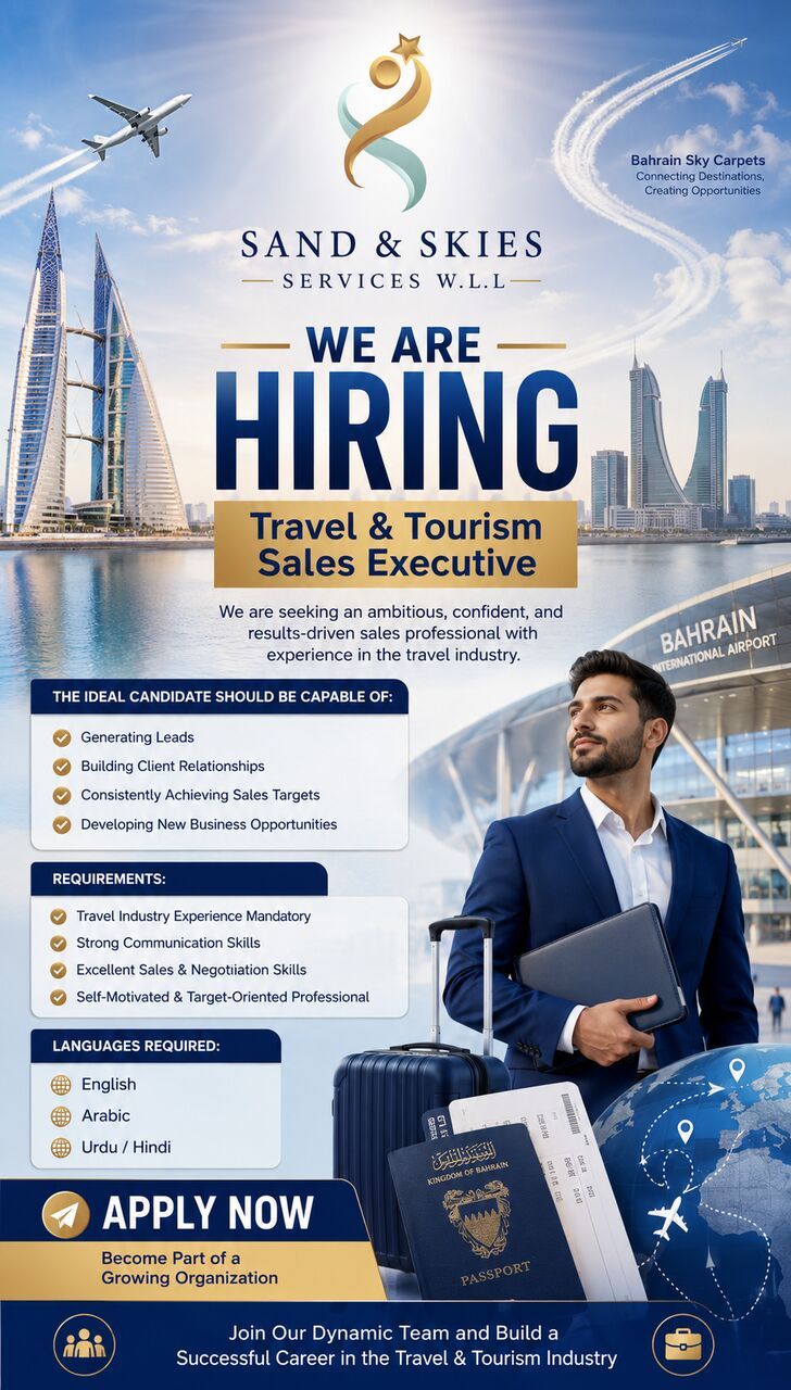 Manama, Jobs, WE ARE HIRING &ndash; SALES EXECUTIVES