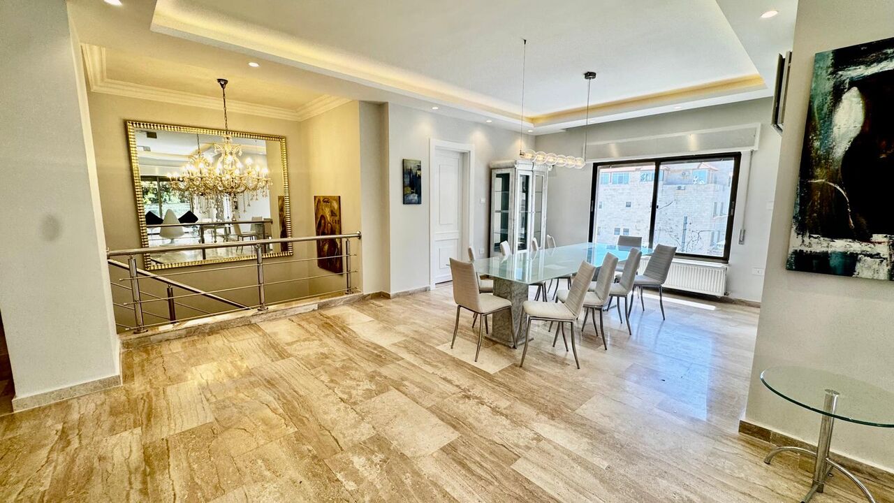 Abdoun, Apartments, Flats, Houses & Villas, JOD 20000/year,  Furnished,  4 BR,  350 Sq. Meter,  Duplex Apartment For Rent In Abdoun