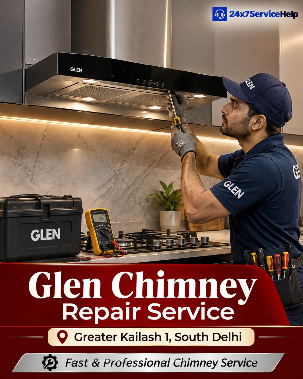 New Delhi, Appliance Repair, Glen Chimney Repair Service In Greater Kailash 1 South Delhi
