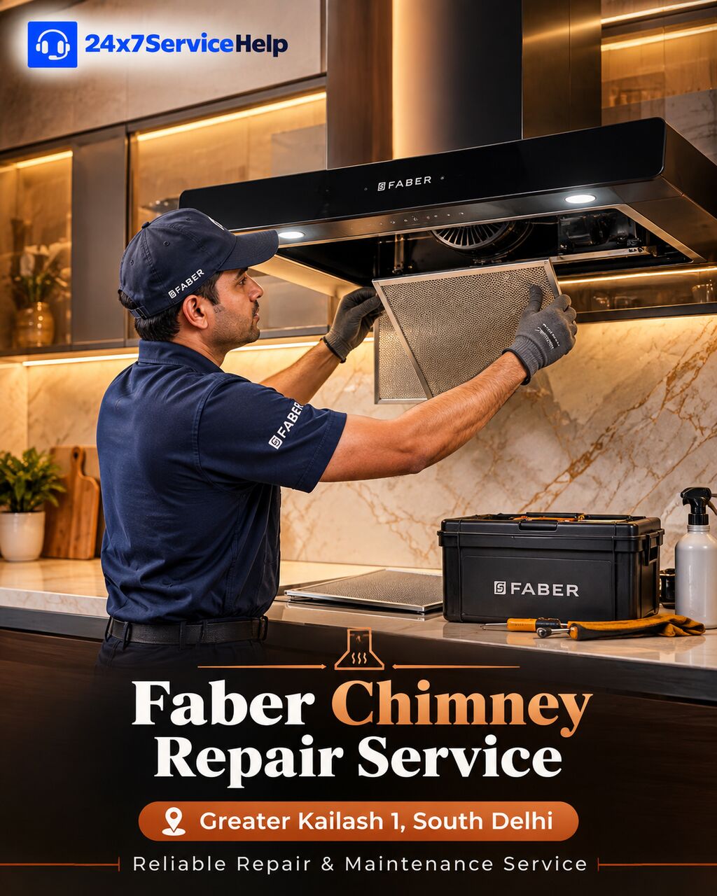 New Delhi, Appliance Repair, Faber Chimney Repair Service In Greater Kailash 1 South Delhi &ndash; Kitchen Service