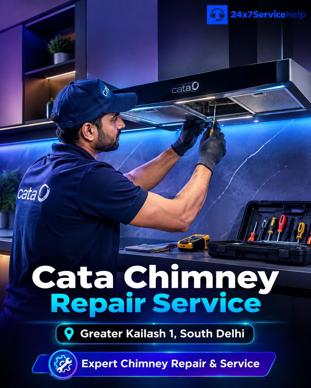 New Delhi, Appliance Repair, Cata Chimney Repair Service In Greater Kailash 1 South Delhi