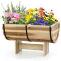 USD 95,  Large Outdoor Wooden Planter With Legs For Flowers & Herbs