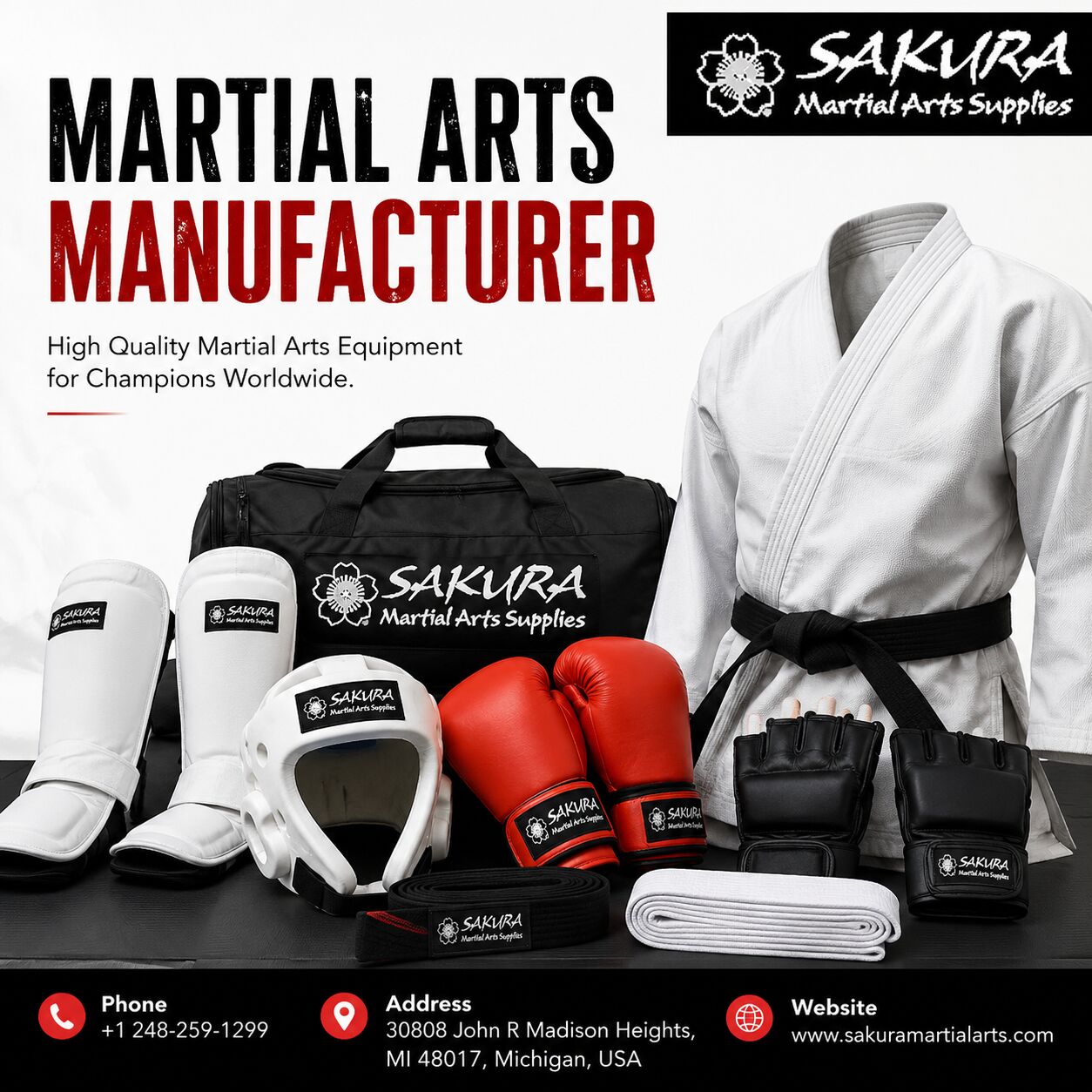 Chicago, Sporting Goods, Leading Martial Arts Manufacturer | Sakura Martial Arts