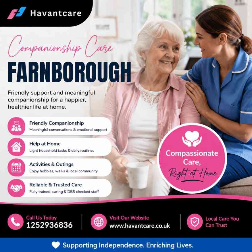 London, Health, Personalised Companionship Care Services In Farnborough