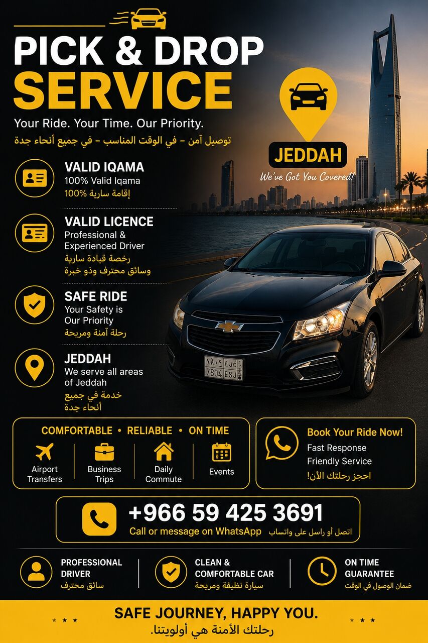 Jeddah, Passenger Transport, Pick And Drop Services
