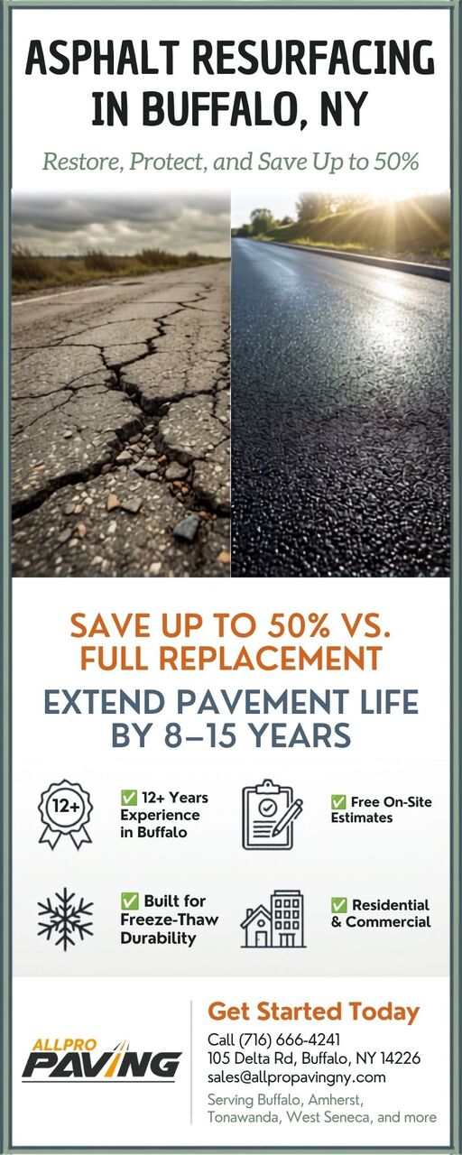 New York, Construction, Asphalt Resurfacing In Buffalo, NY For Worn Driveways And Pavement