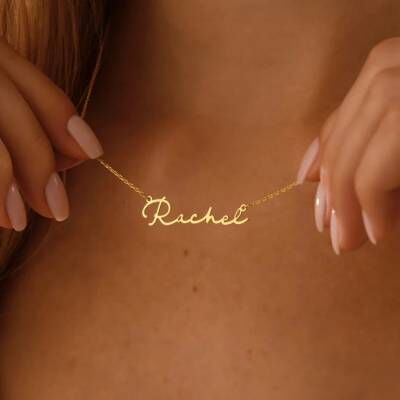 New York, Jewelry, USD 20,  Stainless Steel Necklace &ndash; Personalized Name Pendant