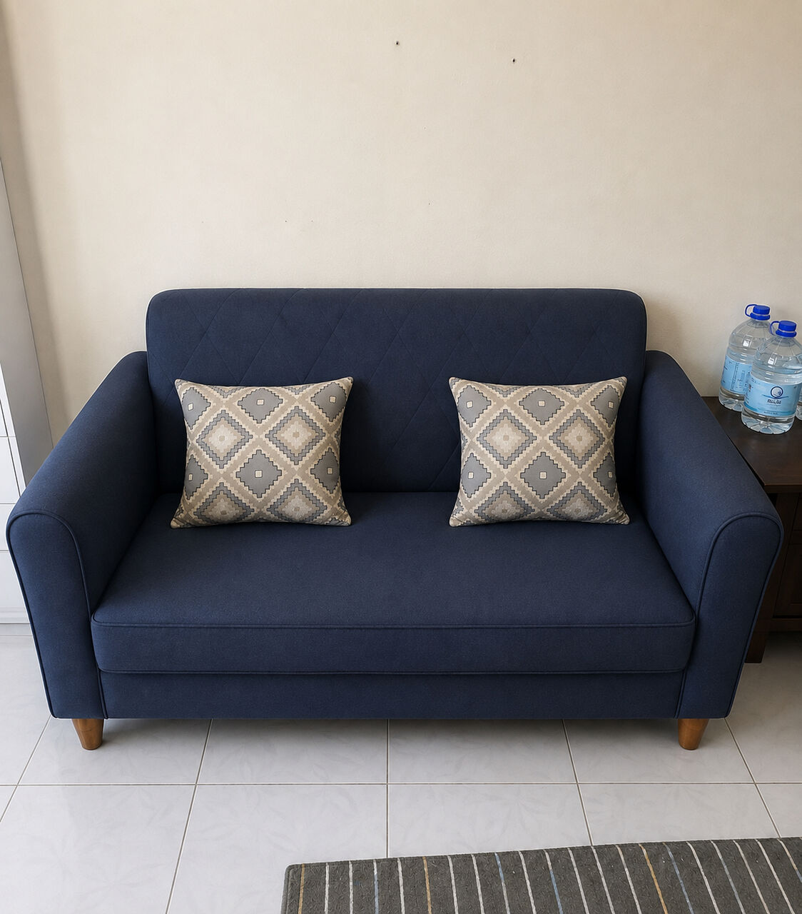 Jeddah, Furniture, SAR 950,  Modern Navy Blue Sofa Set For Sale In Brand New Condition