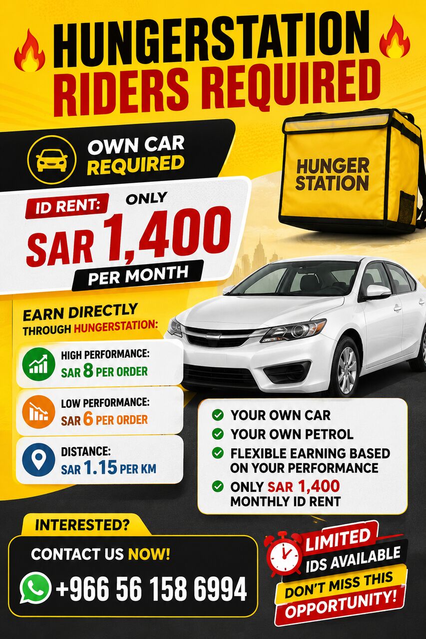 Jeddah, Jobs, You Know How To Drive Bike Than Join Our Ninja Food Team