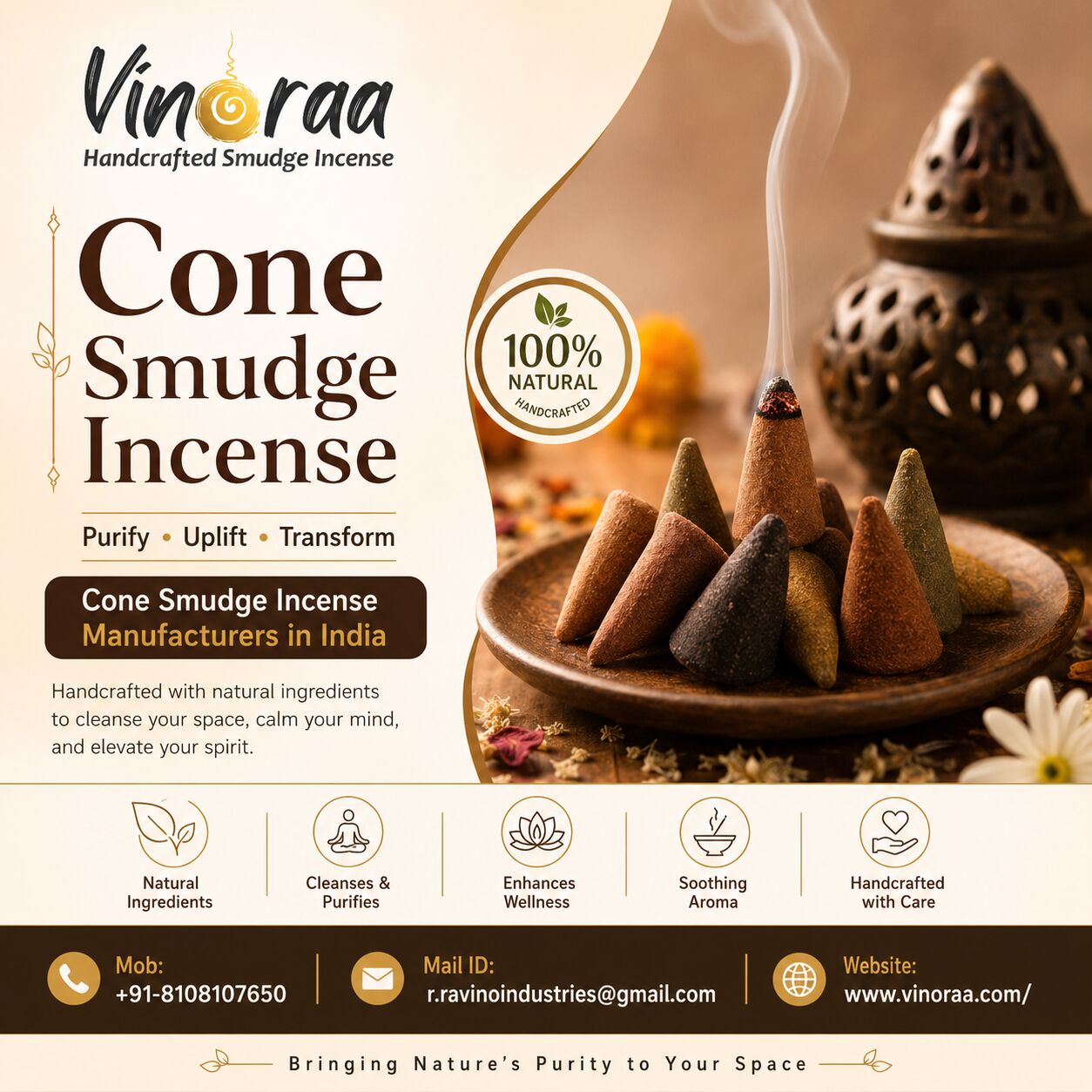 Mumbai, Business, Premium Cone Smudge Incense For Wholesale & Bulk Buyers