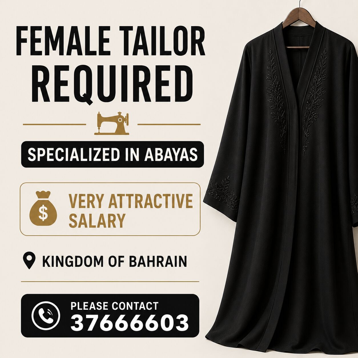 Manama, Jobs, Tailor